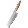 Kuchyňský nůž UG Grill Nůž Santoku 17,8 32 cm Nerezová ocel 3 olivové dřevo