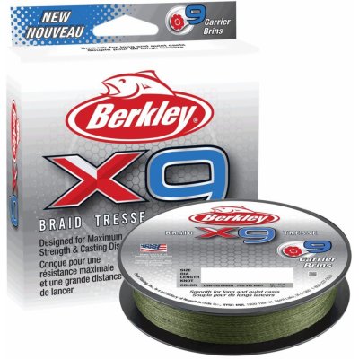 Berkley Šňůra X9 Low Vis Green 150m 0,20mm 20,6kg – Zboží Dáma