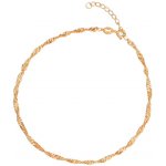 Olivie Stříbrný řetízek na nohu singapore rose 7638 – Zboží Dáma