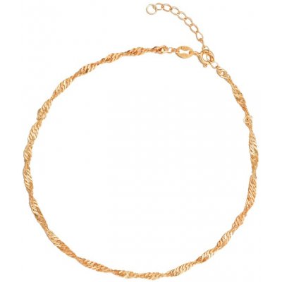 Olivie Stříbrný řetízek na nohu singapore rose 7638 – Zboží Dáma