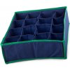 Úložný box Verk 01620 Organizer do zásuvky na prádlo s 16 přihrádkami modrý