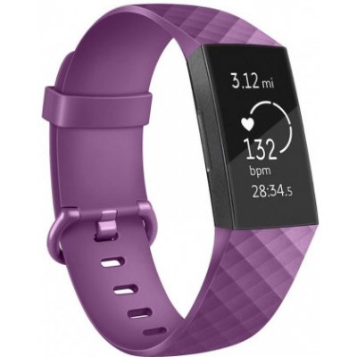 BStrap Silicone Diamond Large řemínek na Fitbit Charge 3 / 4, purple SFI008C17 – Hledejceny.cz