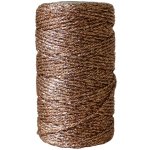 Bella Rose Třpytivý provázek 50 m – Copper, měděná barva, textil – Zboží Dáma