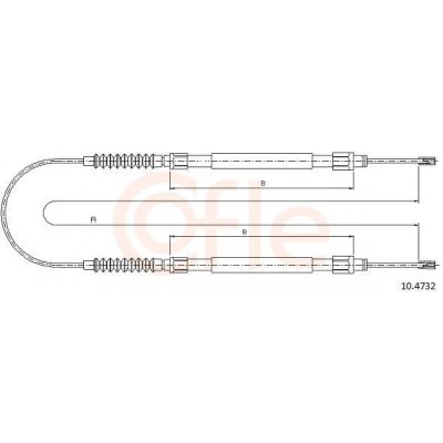 Tažné lanko, parkovací brzda COFLE 10.4732 (104732)