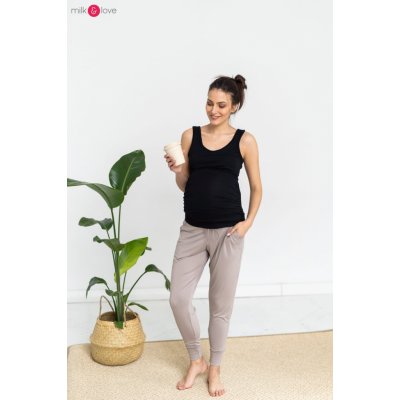 M & L těhotenské joggers tepláky Beige – Hledejceny.cz