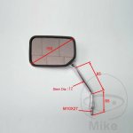 JMP zrcátko chrom pravé HONDA CB 600 F HORNET 03-06, CBF 500 04-08, CBF 500 A ABS 04-08, CBF 600 N 04-10, CBF 600 NA ABS 04-13, CBF 600 S 08-10, CBF 600 SA ABS 08-13 | Zboží Auto