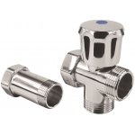 Klum, Meziventil pro pračku s mezikusem a otočnou maticí, pochrom. 3/4"x3/4"x3/4" CR39B – Hledejceny.cz