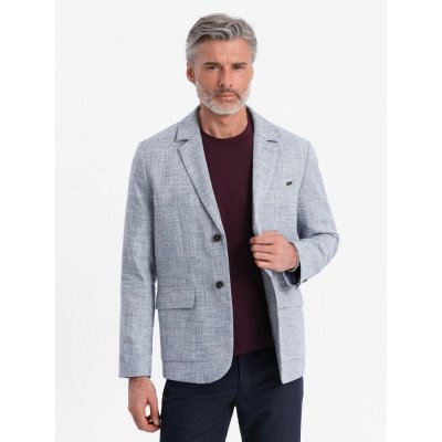 Noblesní modré regular sako V3 BLZB-0128 – Zboží Mobilmania