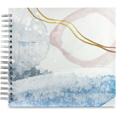 Hama album klasické spirálové WATERCOLOR 28x24 cm, 50 stran, modré – Zboží Dáma