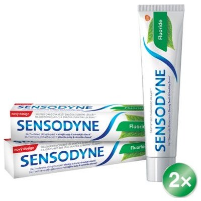 Sensodyne Fluoride zubní pasta pro citlivé zuby 2 x 75 ml – Zbozi.Blesk.cz