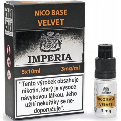 Nikotinová báze CZ IMPERIA Velvet 5x10ml PG20-VG80 3mg – Zboží Mobilmania