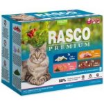 Rasko Premium Cat Sterilized 3 x salmon 3 x cod 3 x duck 3 x turkey 12 x 85 g – Zbozi.Blesk.cz