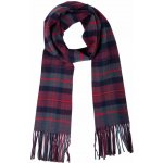 MA.AL.BI kostkovaná šála v odstínech vínové a modré 30 x 180 cm – Zboží Mobilmania