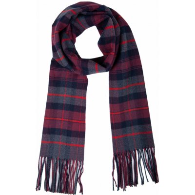 MA.AL.BI kostkovaná šála v odstínech vínové a modré 30 x 180 cm – Zboží Mobilmania