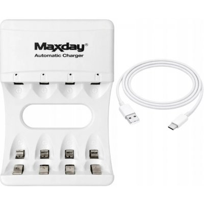 Verk 02054 Nabíječka na baterie AA/AAA s USB-C – Zbozi.Blesk.cz