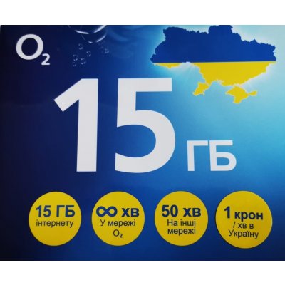 O2 SIM s kreditem 50 Kč, 15 GB DAT - UKRAJINA – Sleviste.cz