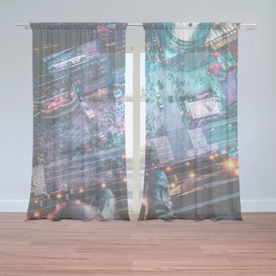 Sablio Záclony Pohled z výšky: 2ks 150x250cm – Hledejceny.cz