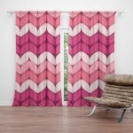Sablio Závěs Střídajíci růžové pletení: 2ks 140x250cm – Hledejceny.cz