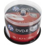 HP DVD-R 4,7GB 16x, cakebox, 50ks (69316) – Zboží Živě