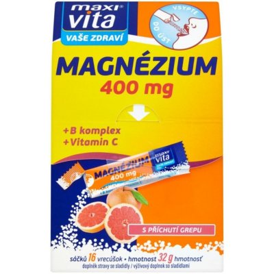 MaxiVita Magnézium 400 mg + B komplex + vitamin C 32 g od 48 Kč - Heureka.cz