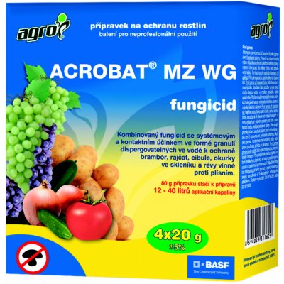 Agrobio Acrobat MZ WG - proti plísním 4x20g od 123 Kč - Heureka.cz