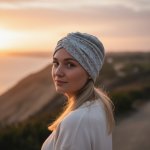 Ebbie Turban-style madeira ŠEDÝ – Zboží Mobilmania