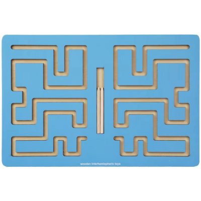 Iskay Montessori Labyrint hra pro děti na grafomotoriku modrá – Zboží Dáma