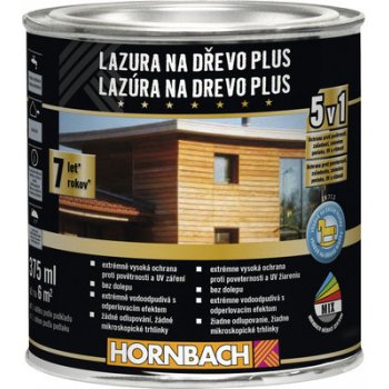 Hornbach Lazura na dřevo Plus 0,75 l Antracitová
