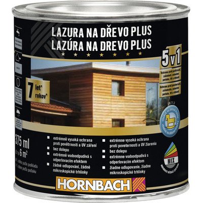 Hornbach Lazura na dřevo Plus 0,75 l Antracitová – Zboží Mobilmania