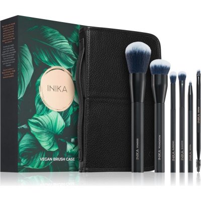 INIKA Organic Brush Case With Brushes sada štětců s pouzdrem 6 ks – Hledejceny.cz