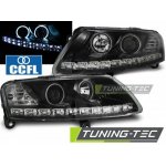 Světla přední AUDI A6 C6 04.04-08 ANGEL EYES LED BLACK | Zboží Auto