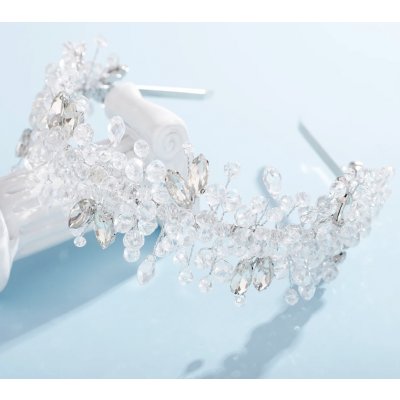 B-TOP Široká krystalová čelenka do vlasů DIADÉM – Zboží Dáma