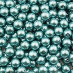 Voskované perly 8 mm tyrkysově modré – Hledejceny.cz