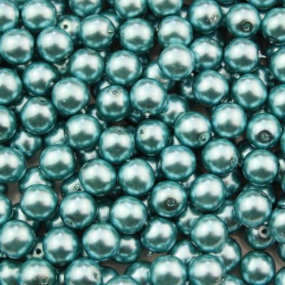 Voskované perly 8 mm tyrkysově modré – Hledejceny.cz