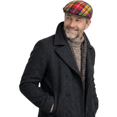 Fiebig Headwear since 1903 Pánská tartanová bekovka z Harris Tweed červený vzor – Hledejceny.cz