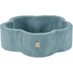 Plush Nest suchý bazén Květinová zóna prémiový manšestr modrý 95 x 30 cm – Zboží Mobilmania
