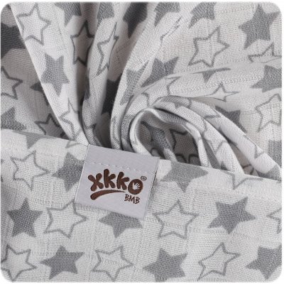 Kikko Bambusová osuška XKKO BMB 90x100 Little Stars Silver – Zbozi.Blesk.cz