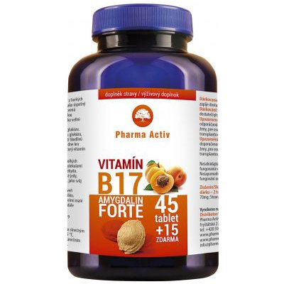 Pharma Activ Czech Vitamín B17 Forte Amygdalin 45 + 15 tablet
