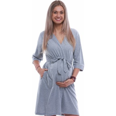 Lehký župan do porodnice na kojení 1G0671 šedá – Hledejceny.cz