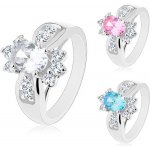 Šperky eshop ocelový prsten s ozdobnými výřezy a zirkonem HH17.14 Aqua modrá – Hledejceny.cz