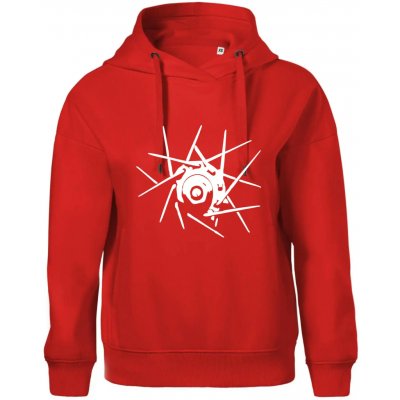 Cyclo výplet Oversized mikina dámská Moon kratší + širší Červená – Hledejceny.cz