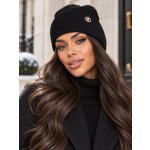 Fashionweek Dámská čepice beanie z viskózy s ozdobným logem S3289 Černá – Hledejceny.cz