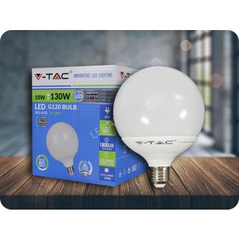 V-tac E27 LED žárovka 18W G120 Teplá bílá