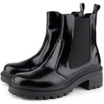 Vlnka dámské kožené kotníkové boty Sofia černá – Zboží Dáma