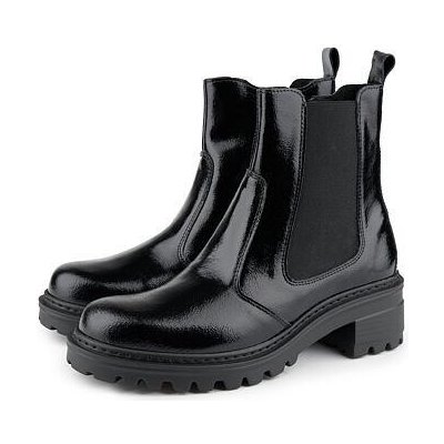 Vlnka dámské kožené kotníkové boty Sofia černá – Zboží Dáma