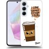 Pouzdro a kryt na mobilní telefon Samsung Picasee silikonové Samsung Galaxy A35 5G Cute coffee černé