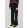 Dámské klasické kalhoty United Colors of Benetton dámské jednoduché high waist 4HA2DF022.100 černé