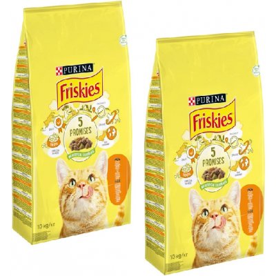 PURINA Friskies Kuřecí maso a zelenina pro kočky 2 x 10 kg