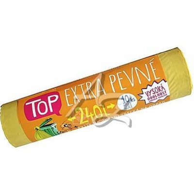 Vipor pytle do koše Top Extra pevné LDPE 10ks 240l 35µm Žluté – Sleviste.cz