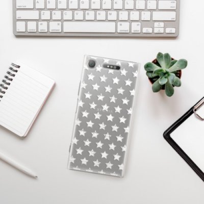 Pouzdro iSaprio - Stars Pattern Sony Xperia XZ1 bílé – Zboží Mobilmania